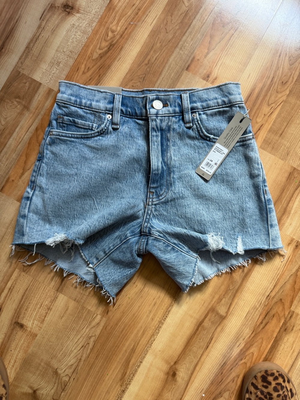 Hudson Jeans Light Blue Distressed Denim Cutoff Shorts